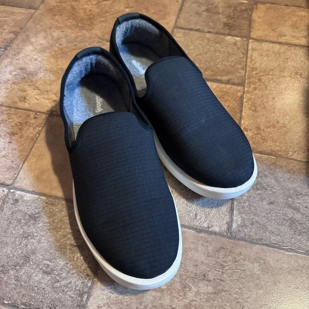 Allbirds mens Wool Lounger black slip on sneaker loafers Size 13